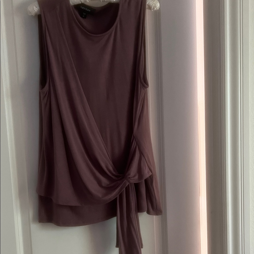 Step into spring with this plum/mauve  Women's Draped Blouse by Karen Kane